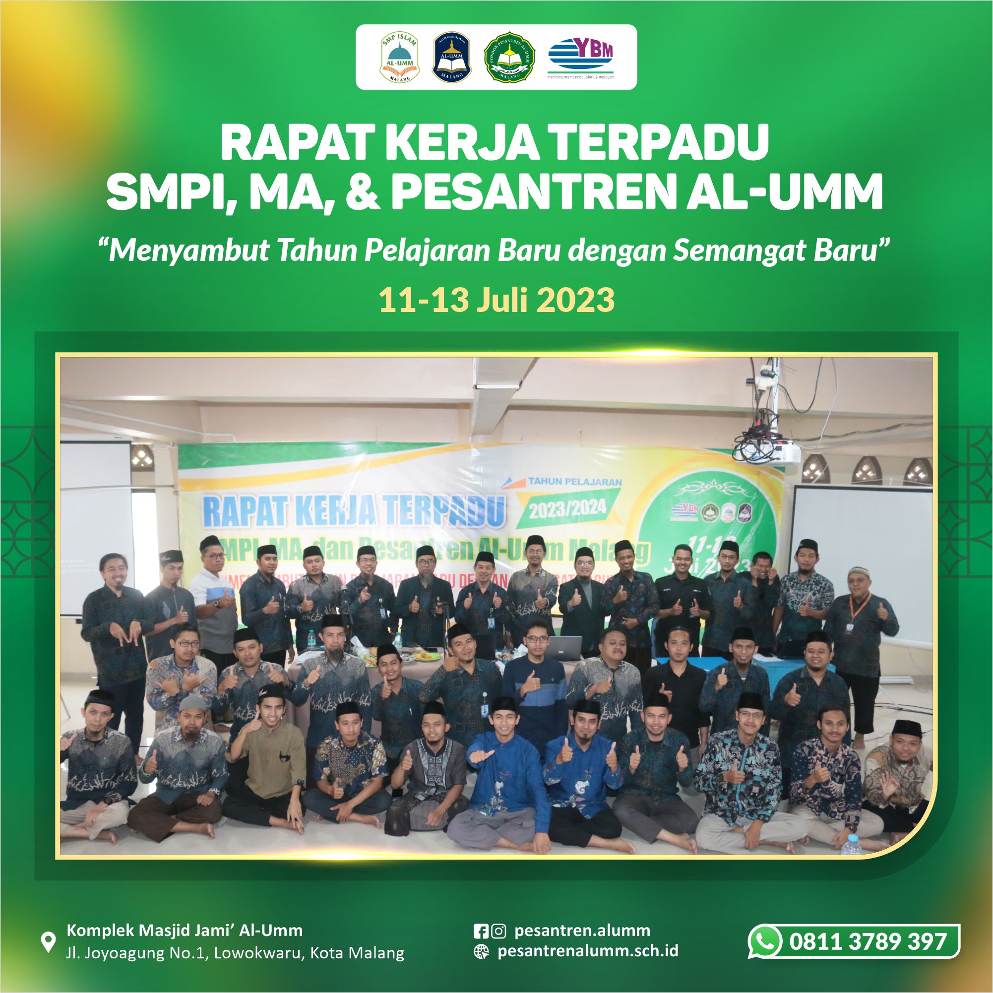 Rapat Kerja Terpadu SMPI, MA, Pesantern Al-UMM 2023