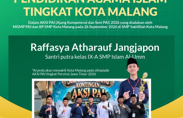 Santri SMPI Al-Umm Malang Juara 1 pada Lomba AKSI PAI 2026